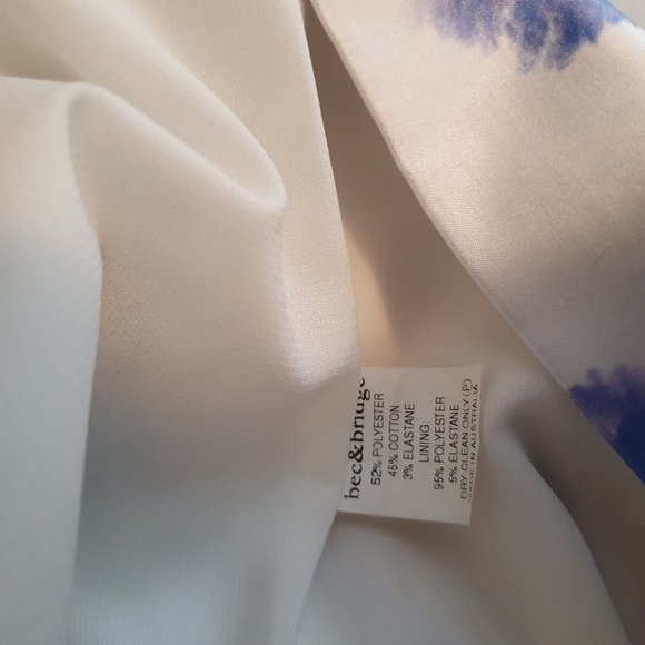 Bec and Bridge dress Sz 8 Saint Cloud Shift white purple cocktail tie die party - Picture 7 of 8